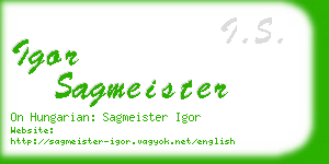 igor sagmeister business card